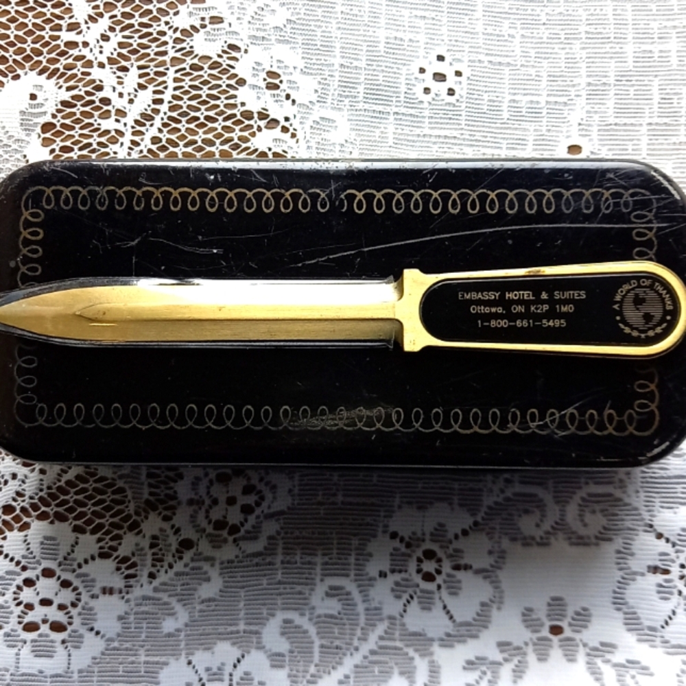 Vintage Embassy Hotel & Suites letter opener